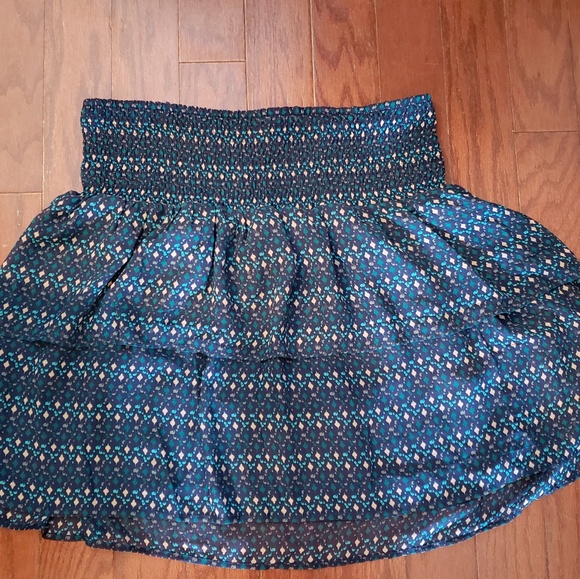 Old Navy blue midi pull on tiered skirt - Picture 1 of 4